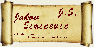 Jakov Simićević vizit kartica